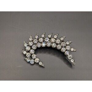 Vintage Rhinestone Clear Stone Brooch